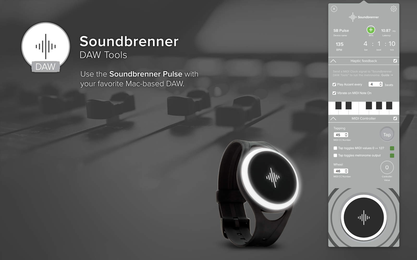 Soundbrenner DAW Tools 1.0 : Main Window