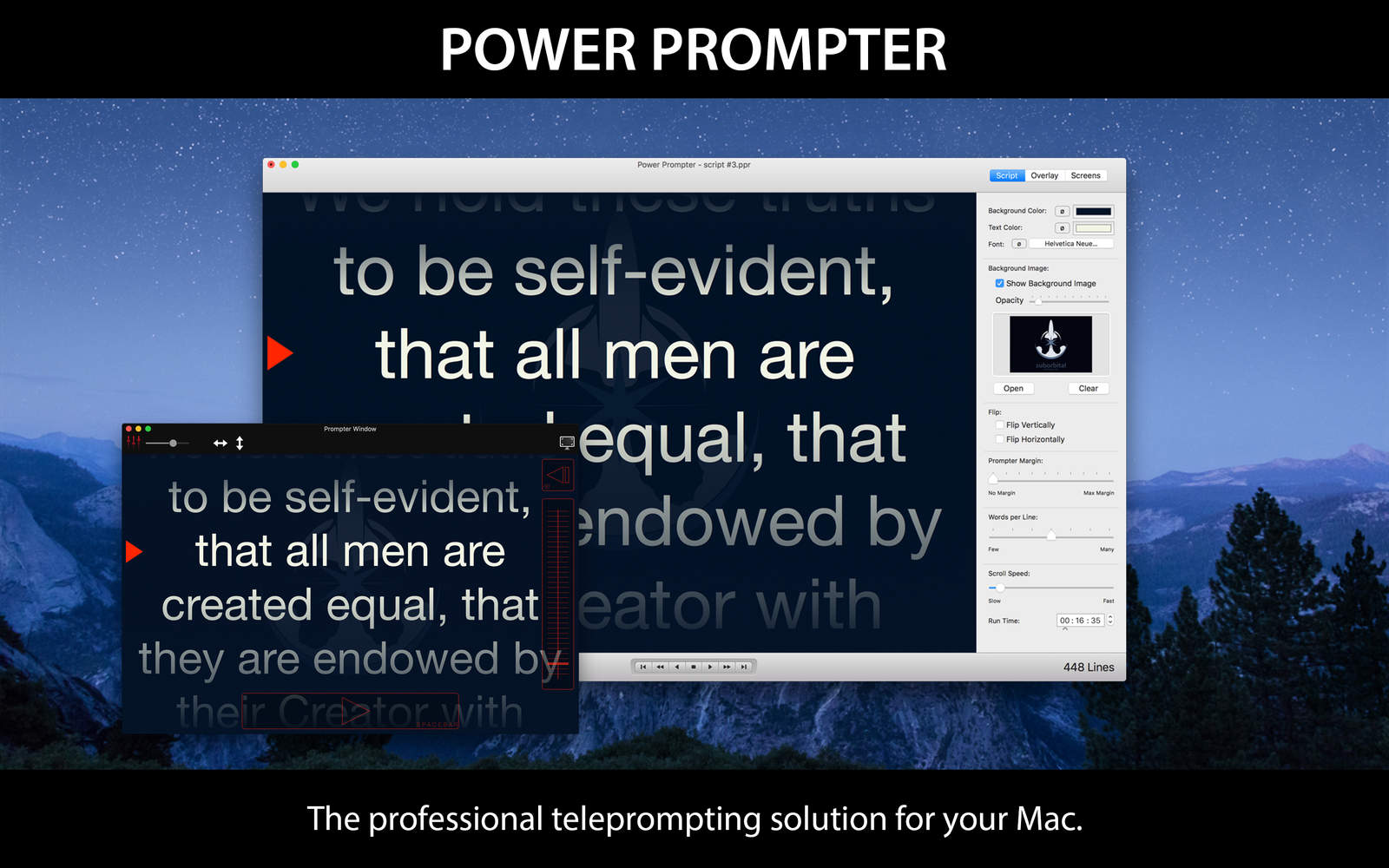 Power Prompter 1.4 : Main Window