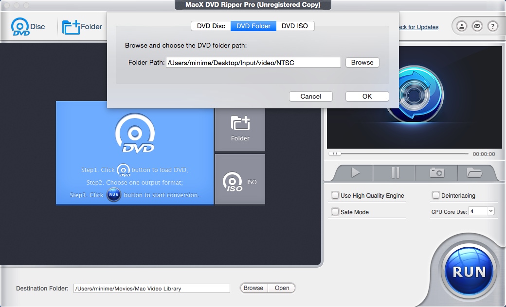 MacX DVD Ripper Pro 4.9 : Importing DVD Folder