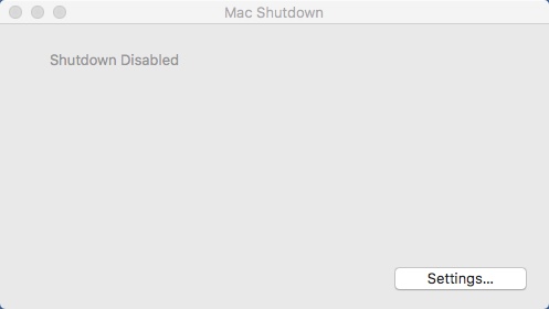 Mac Shutdown 4.0 : Main Window