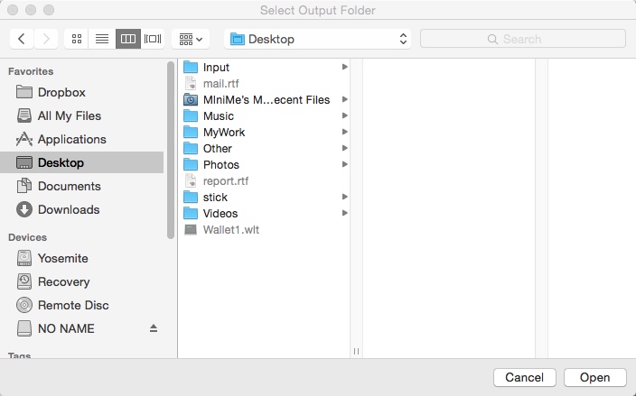 AnyMP4 Free PDF to PNG Converter 3.1 : Selecting Destination Folder