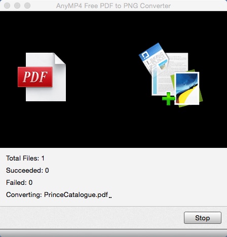 AnyMP4 Free PDF to PNG Converter 3.1 : Converting File