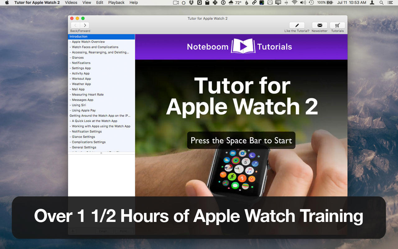 Tutor For Apple Watch 2 1.0 : Main Window