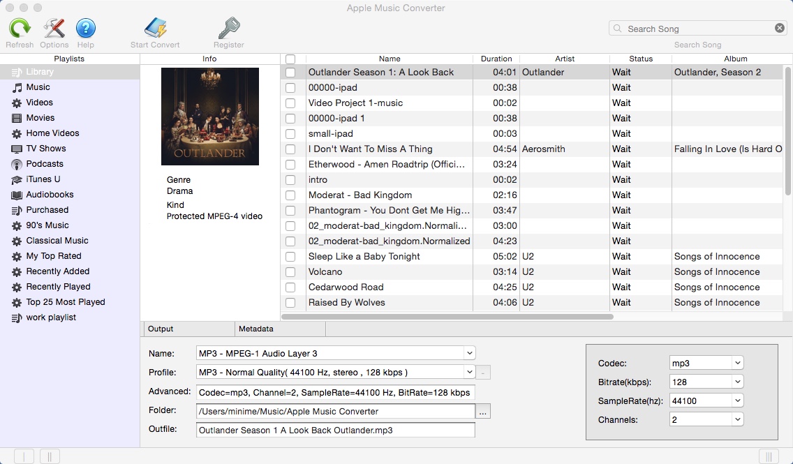 Apple Music Converter 2.3 : Main Window