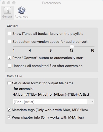 Apple Music Converter 2.3 : Configuring General Settings