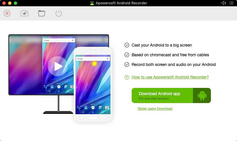 Apowersoft Android Recorder 1.0 : Main Window