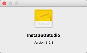 Insta360 Studio 2.5 : About Window