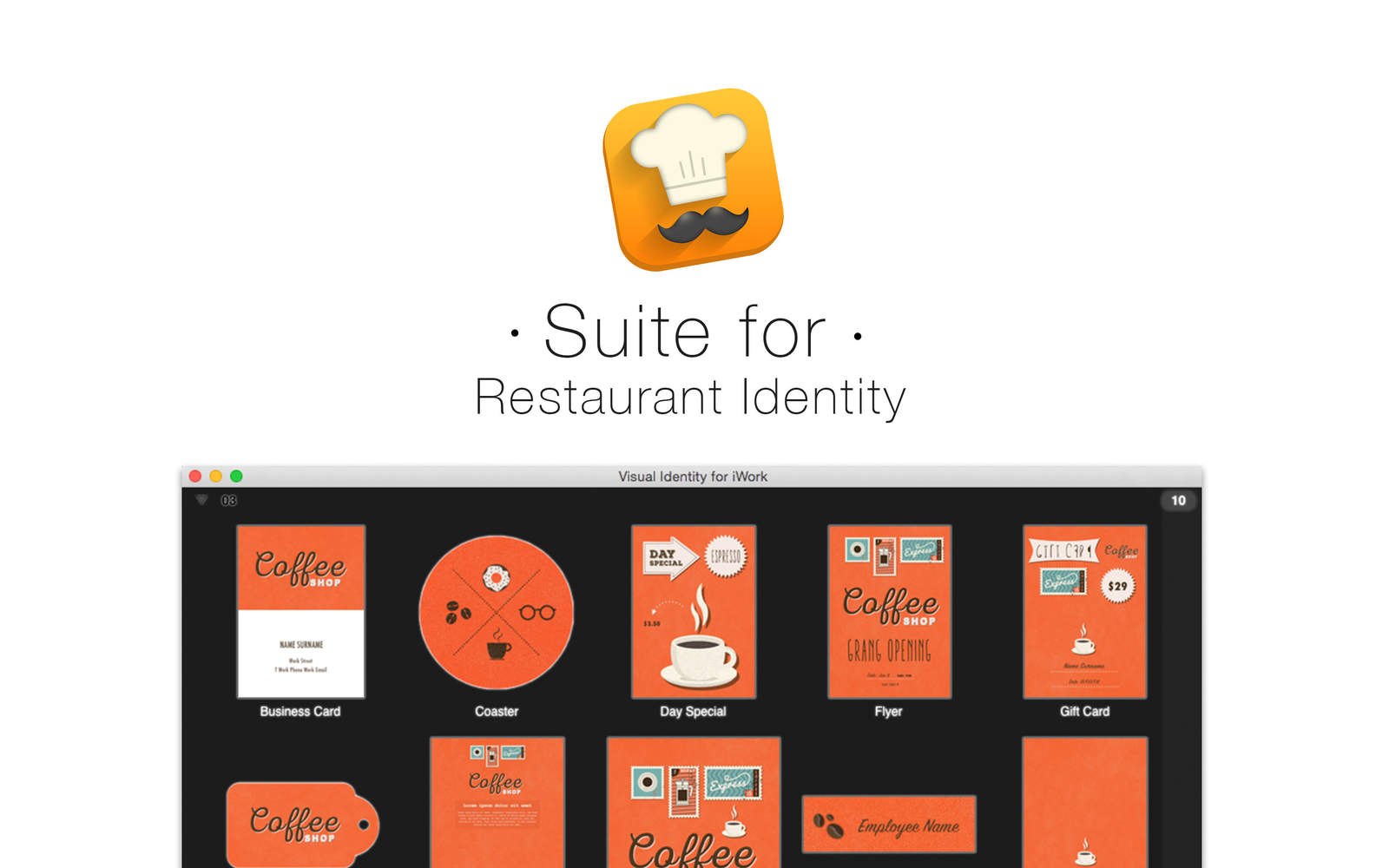 Suite for Restaurant Identity 1.1 : Main Window