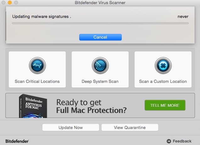 Bitdefender Virus Scanner 3.7 : Updating Malware Signatures