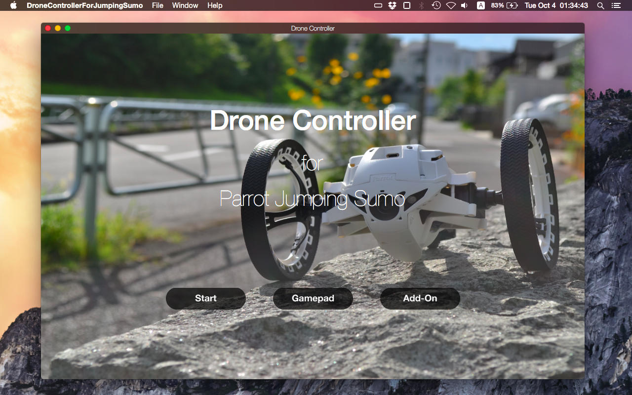 DroneControllerForJumpingSumo 2.0 : Main Window