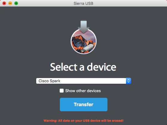 Sierra USB 1.1 : Main window