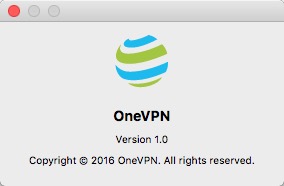 OneVPN 1.0 : About Window