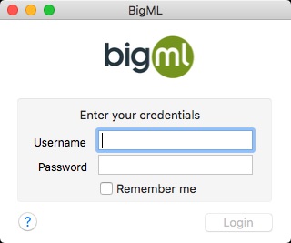 BigML 1.0 : Main window