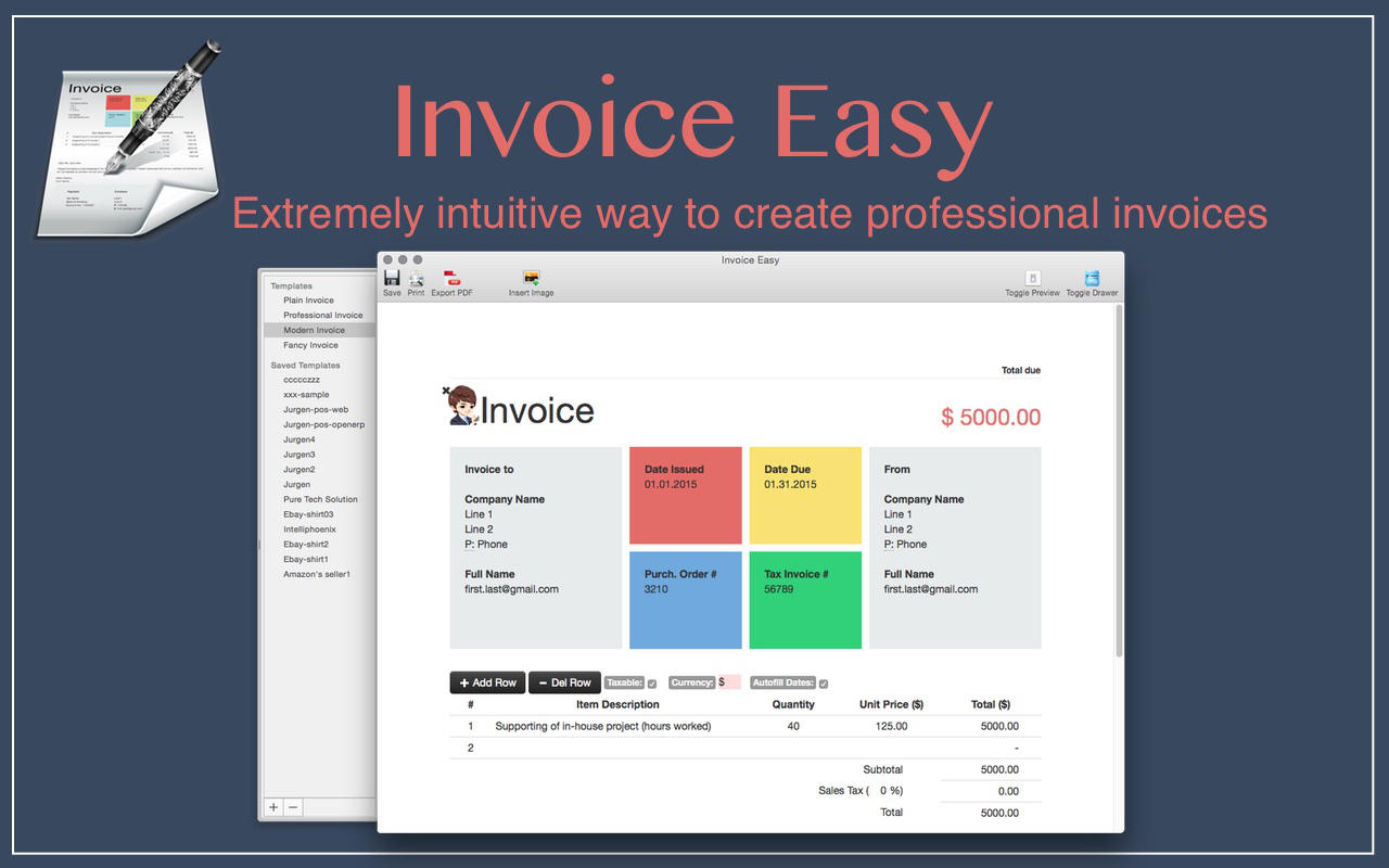 Invoice Easy 3.0 : Main Window