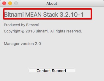 Meanstack 3.2 : About Window