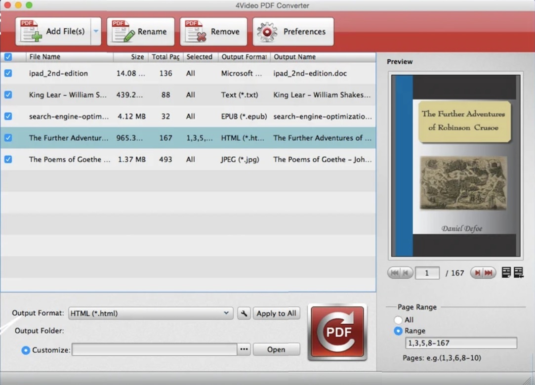 4Video PDF Converter 3.3 : Main Screen