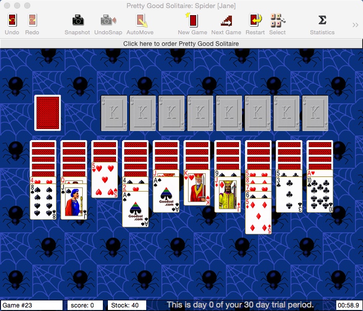 Pretty Good Solitaire 3.3 : Gameplay Window