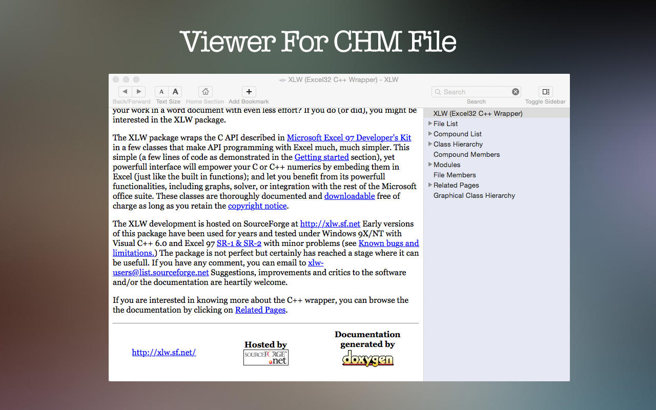 CHM Reader Pro (By J.A) 1.0 : Main Window