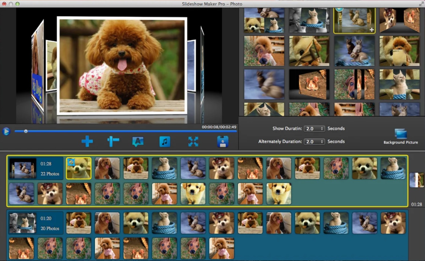 Slideshow Maker HD - Photo Movie Lite 3.3 : Main Screen