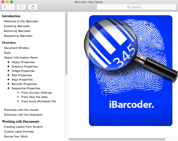 iBarcoder 3.8 : Help Guide