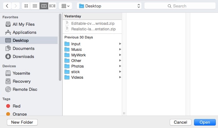 Folx GO 5.1 : Selecting Destination Folder