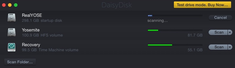 DaisyDisk 4.3 : Scanning Drive