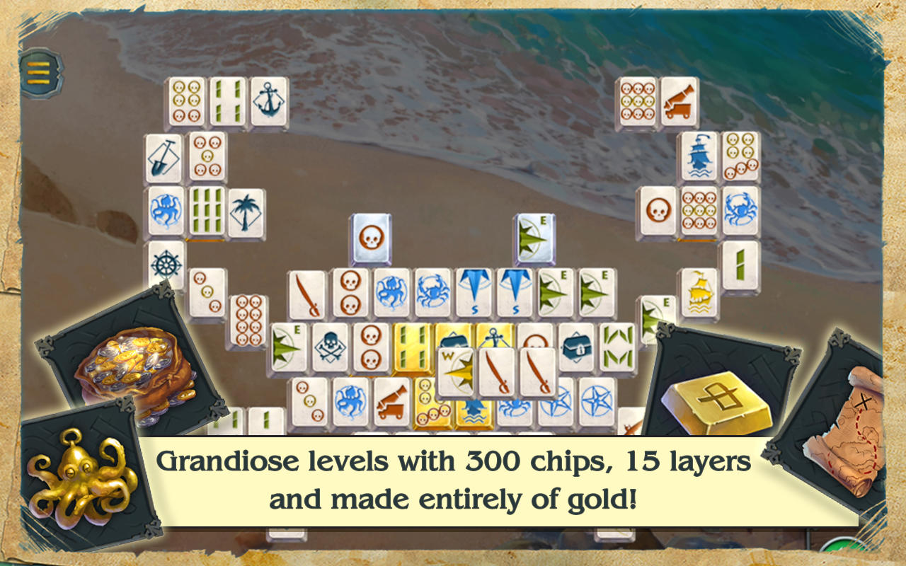 Mahjong Gold 2 Pirates Island Solitaire Free 1.0 : Main Window