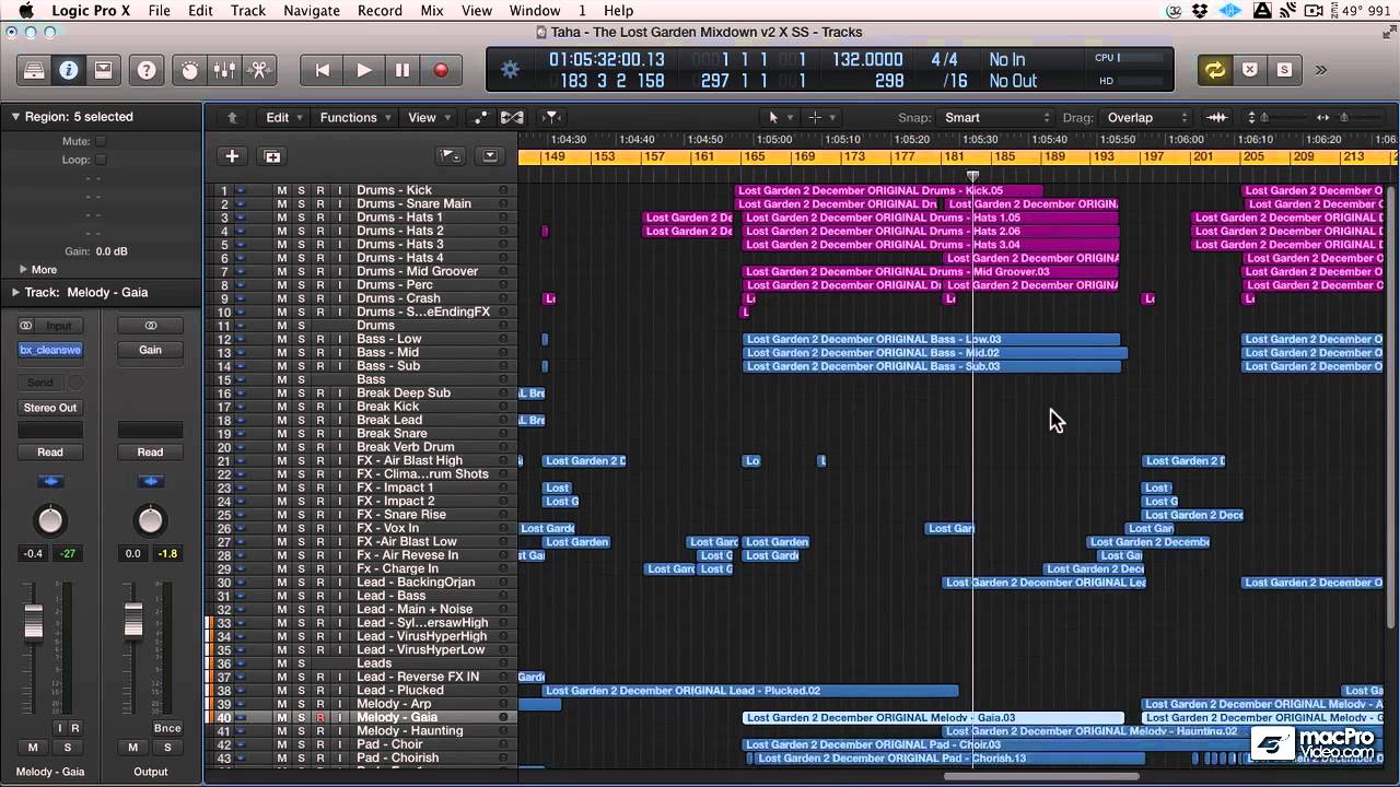 Logic Pro X 406 - Mixing EDM Tracks 1.0 : Main window