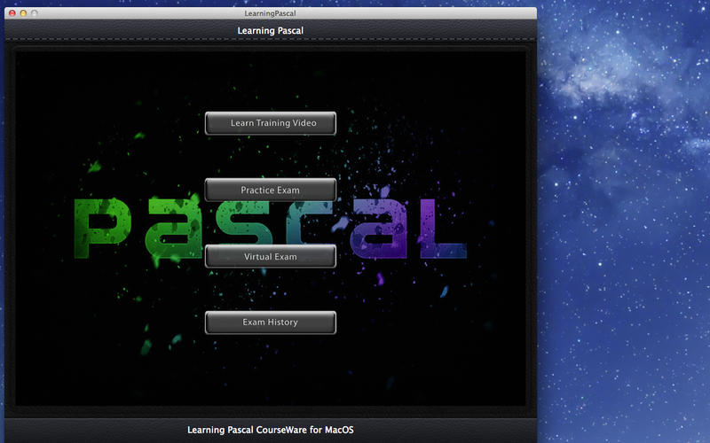 Learning Pascal 1.0 : Main window