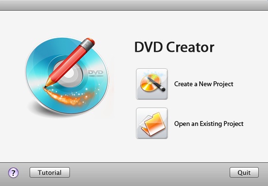 Aimersoft DVD Creator 3.5 : Welcome screen