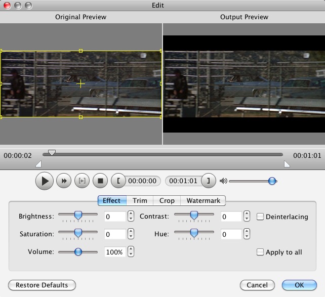 Tipard Apple TV Video Converter for Mac 3.6 : Editor