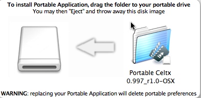 Portable Celtx 0.9 : Main window