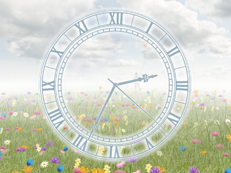 7art Everlasting Flowering Clock screensaver 2.8 : General view