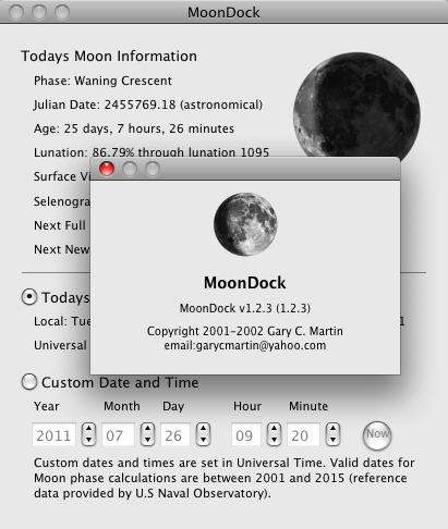 MoonDock 1.2 : Main Window