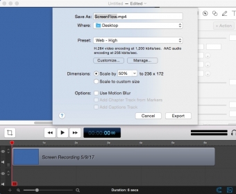 Exporting Video Recording