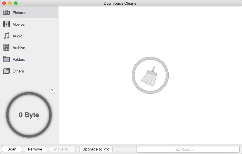 Downloads Cleaner 1.0 : Main Window