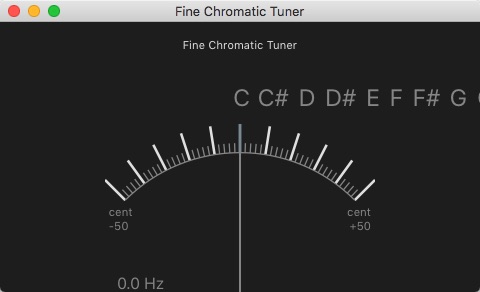 Fine Chromatic Tuner 1.0 : Main window