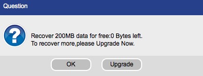 Mac Free USB Flash Drive Recovery 5.8 : Free Version Limitations