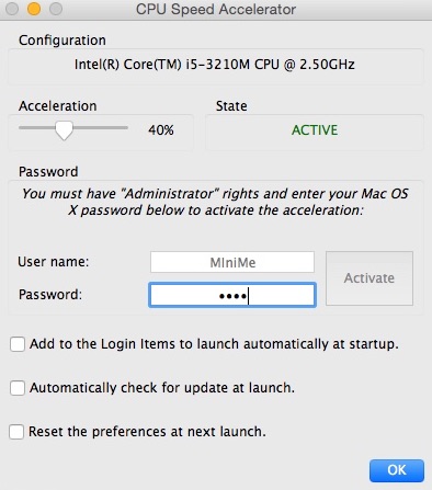 CPU Speed Accelerator 8.0 : Active App Function