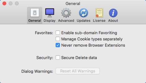 Cookie 5.2 : Preferences Window