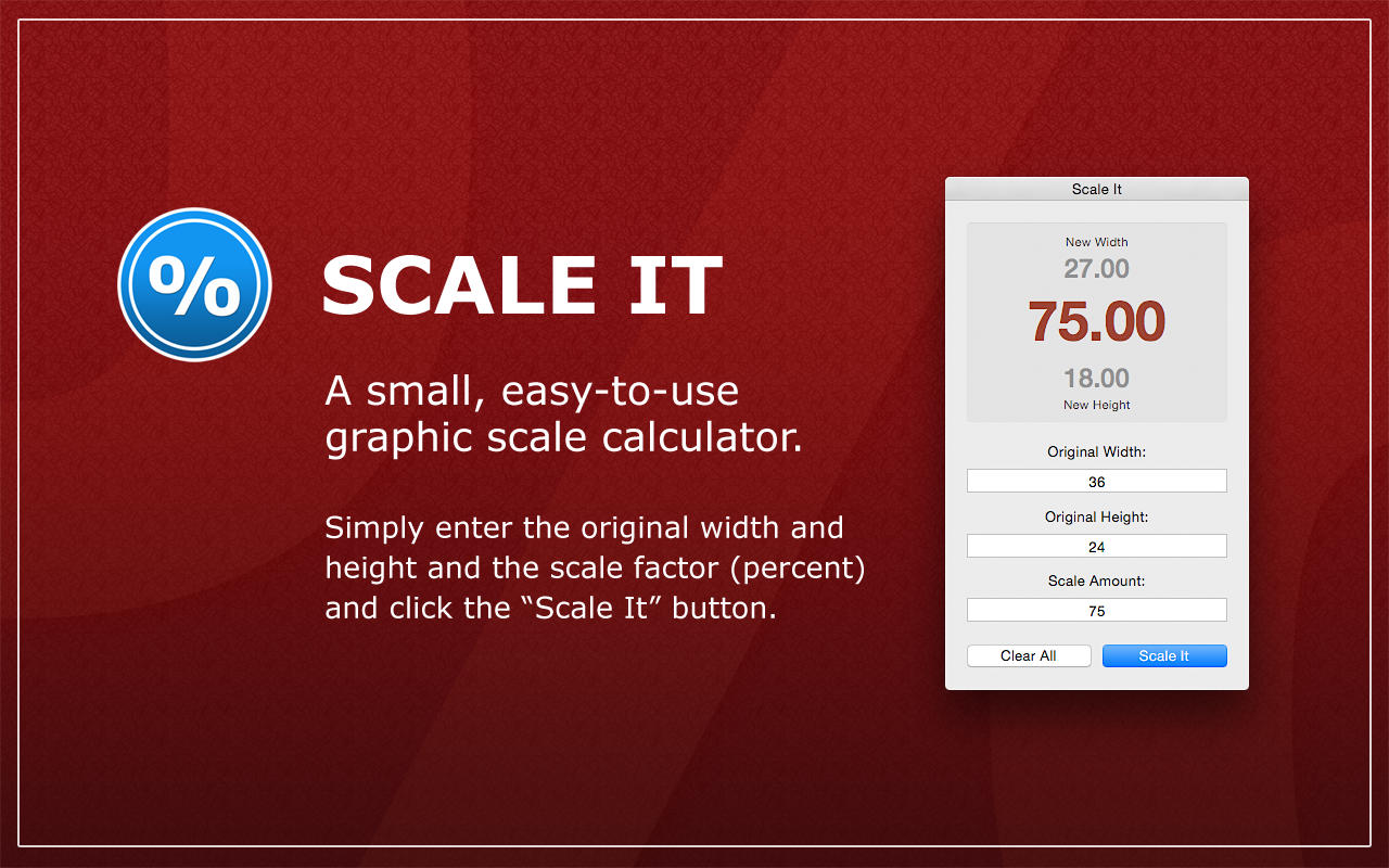 Scale It 1.0 : Main Window