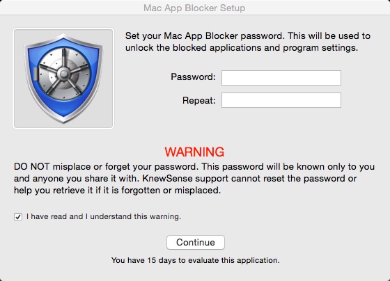 Mac App Blocker 3.1 : Setup Assistant