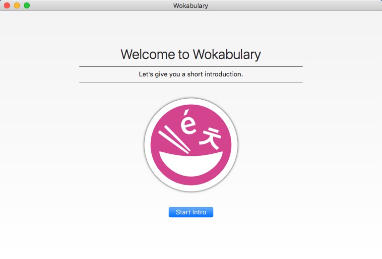 Wokabulary 4.2 : Welcome Window
