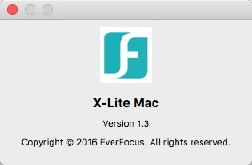 X-Lite Mac 1.3 : About Window