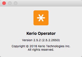 Kerio Operator 2.5 : About Window