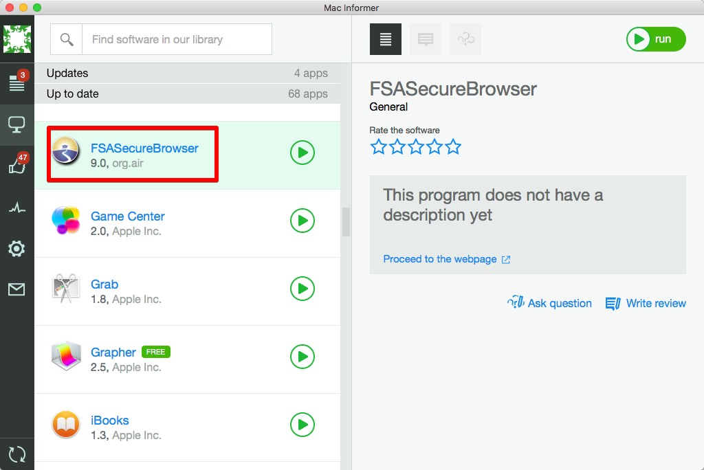 FSASecureBrowser 9.0 : MI Version