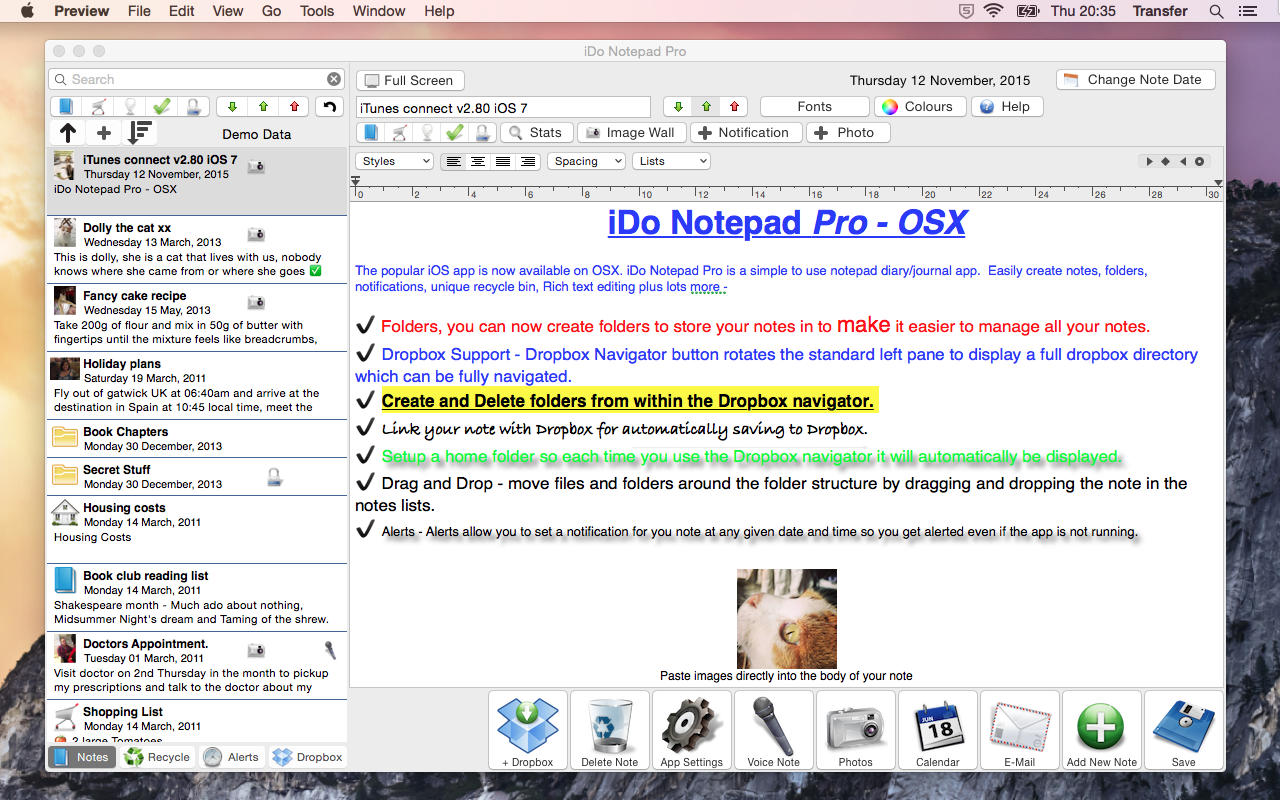 iDo Notepad Pro 1.0 : Main Window