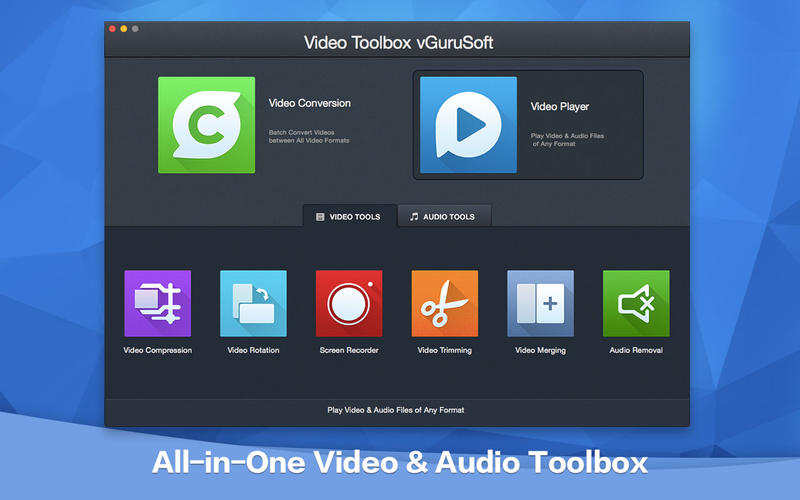 Video Toolbox vGuruSoft 1.1 : Main Window