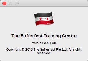 The Sufferfest Training Centre 3.4 : About Window