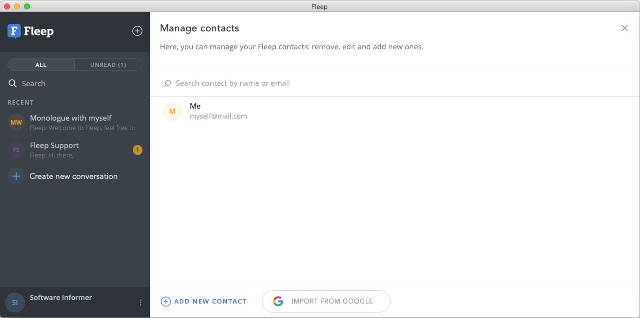 Fleep 2.5 : Manage Contacts